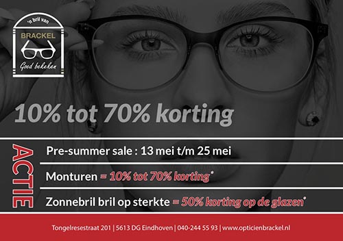 Banner Pre-summer sale Opticien Brackel